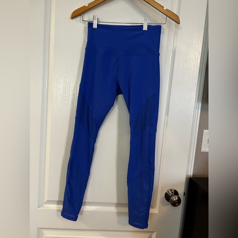 LORNA JANE‎ Uniquely leggings 7/8 Tight size XS blue athleisure mesh gym workout